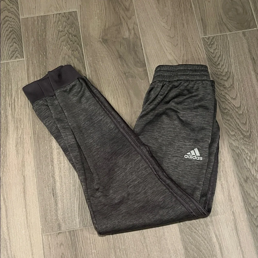 Adidas Boys Gray Sweatpants Size: L